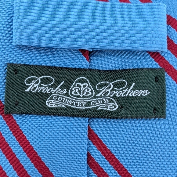Brooks Brothers Blue and Red Striped Silk Tie - Picture 5 of 7